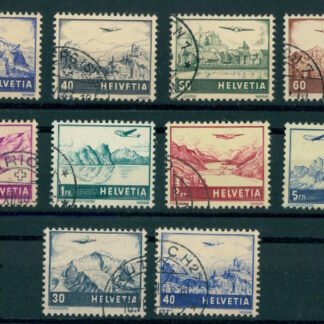 Schweiz, Flugpost 1941–1948, Gestempelt